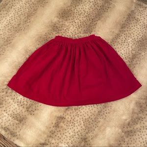 VTG Red Velvet Flare Skirt XS